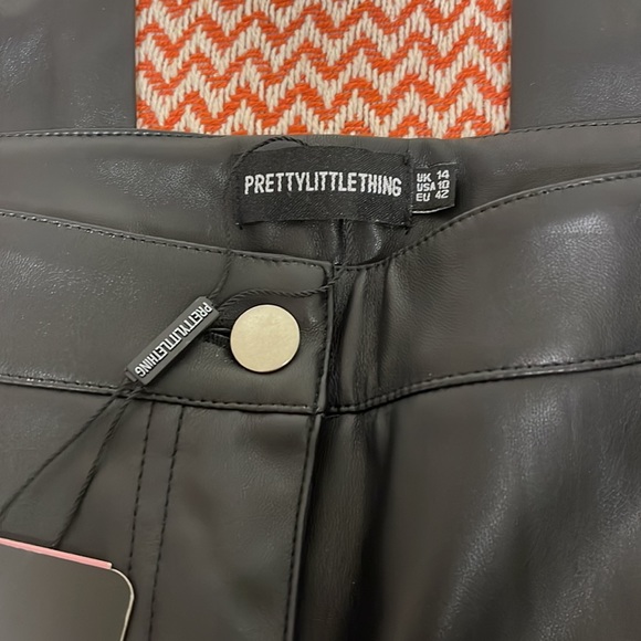PLT Black Feaux Leather Pants - Picture 2 of 5